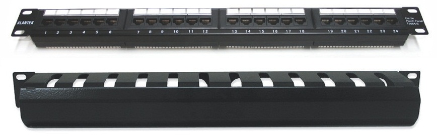 Patch panel 24-port CAT5e...