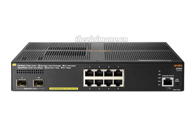 Switch Aruba 2930F 8G PoE+...