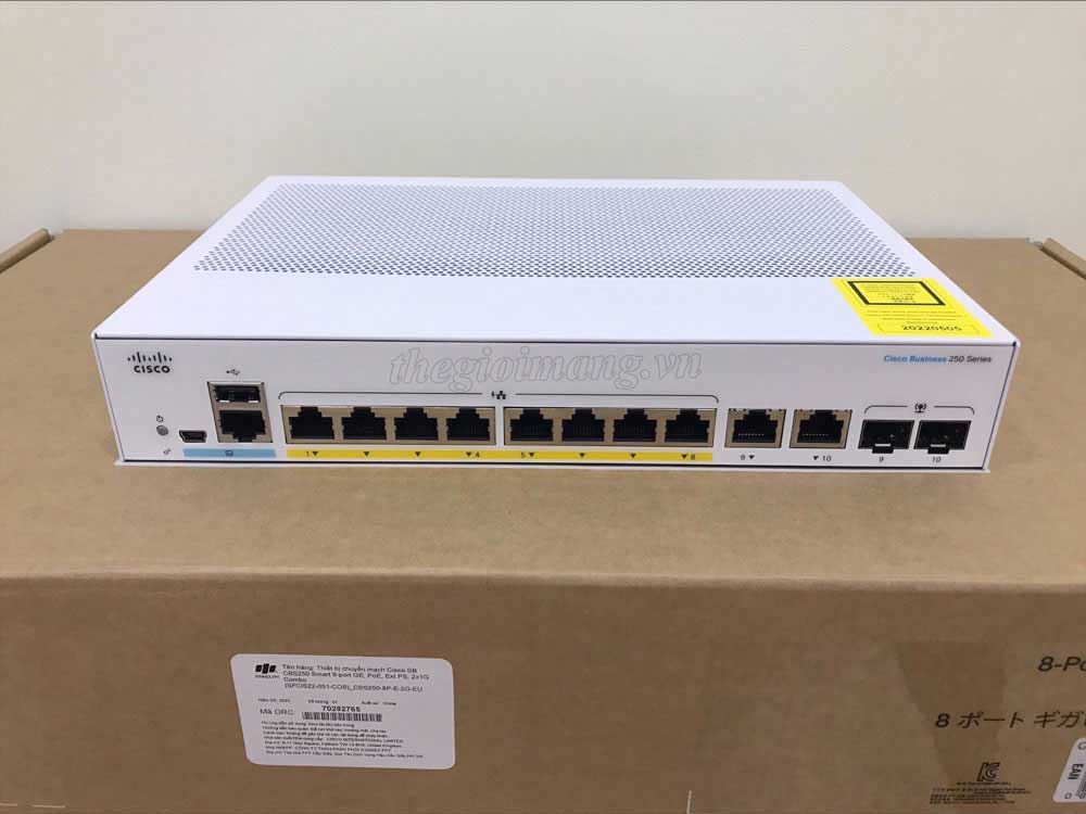 Cisco CBS250-8P-E-2G-EU 