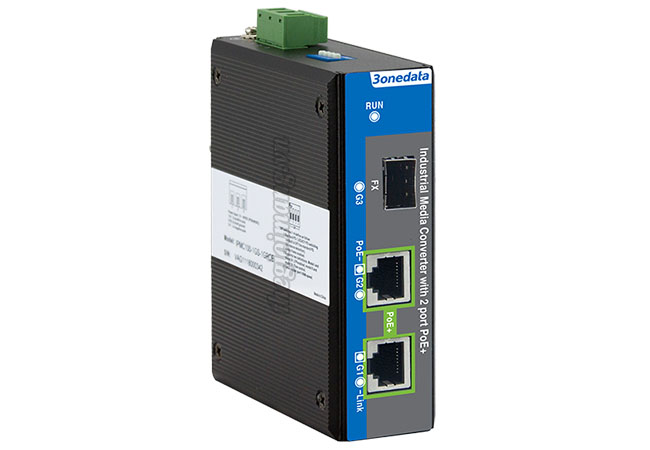 Converter 3Onedata IPMC100-1GS-2GPOE